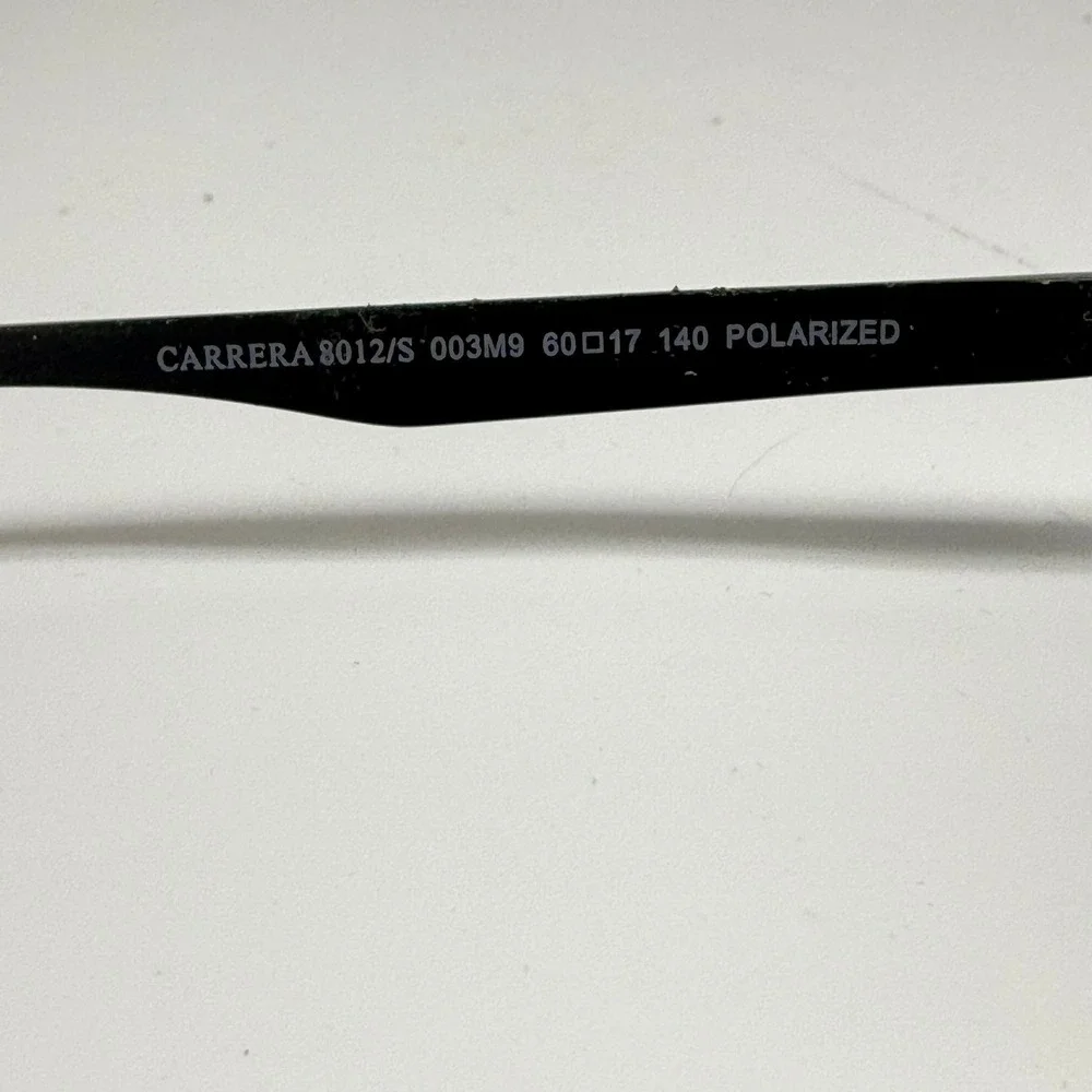 Carrera 8012/S 003M9 Matte Black Polarized Rectangular Sunglasses 60-17-140